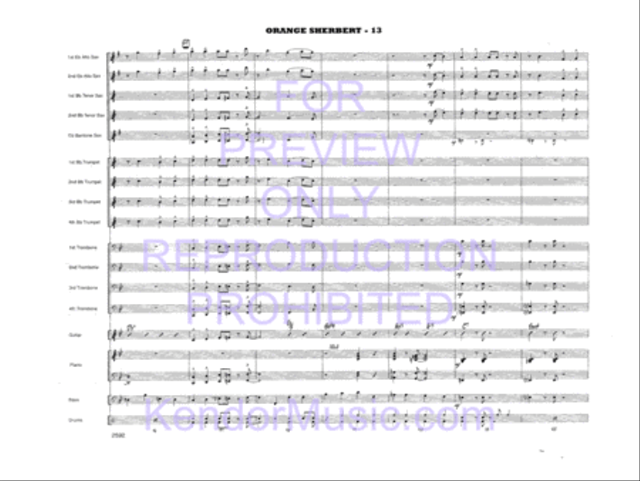 Orange Sherbert Orange Sherbert Jazz Ensemble scores gallery preview page 16