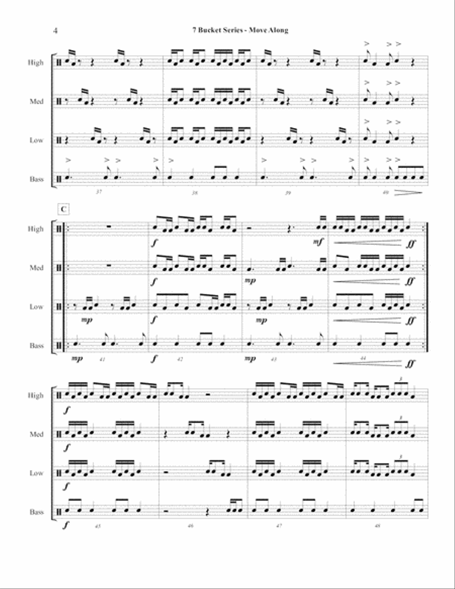 7 Bucket Series - Move Along Percussion Ensemble scores gallery preview page 6