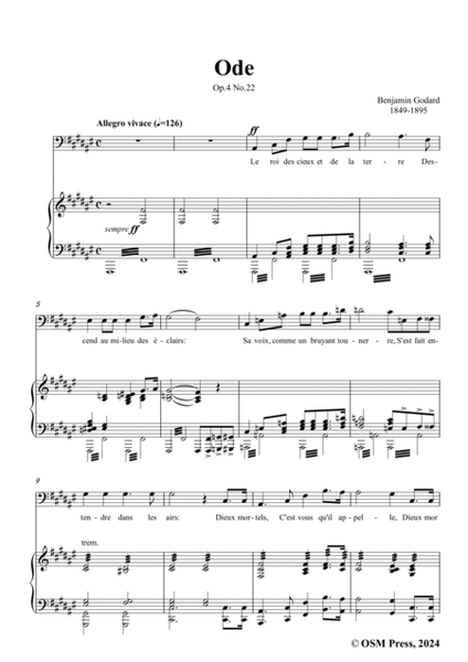 B. Godard-Ode,Op.4 No.22,in F sharp Major