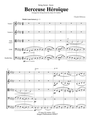 Debussy: Berceuse heroique for String Sextet - Score Only