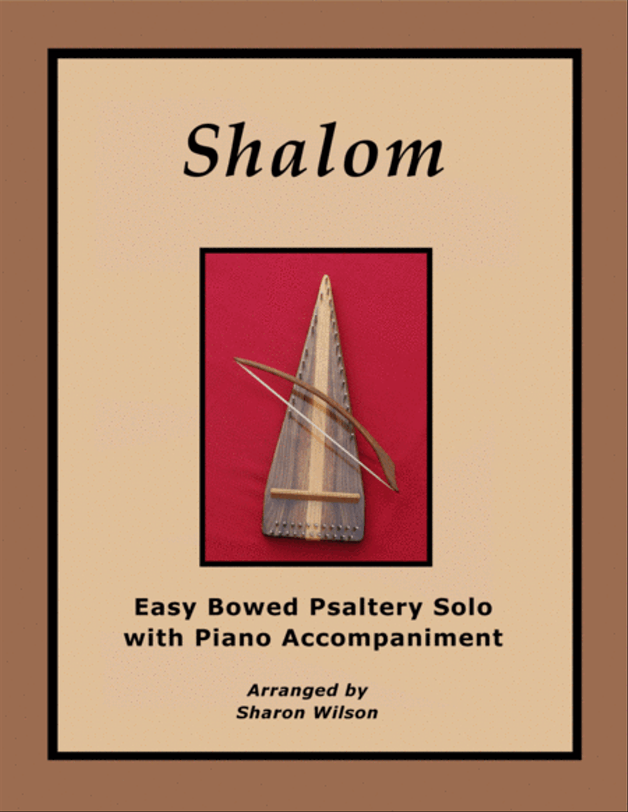Shalom (Easy Bowed Psaltery Solo with Piano Accompaniment) Zither scores gallery preview page 1