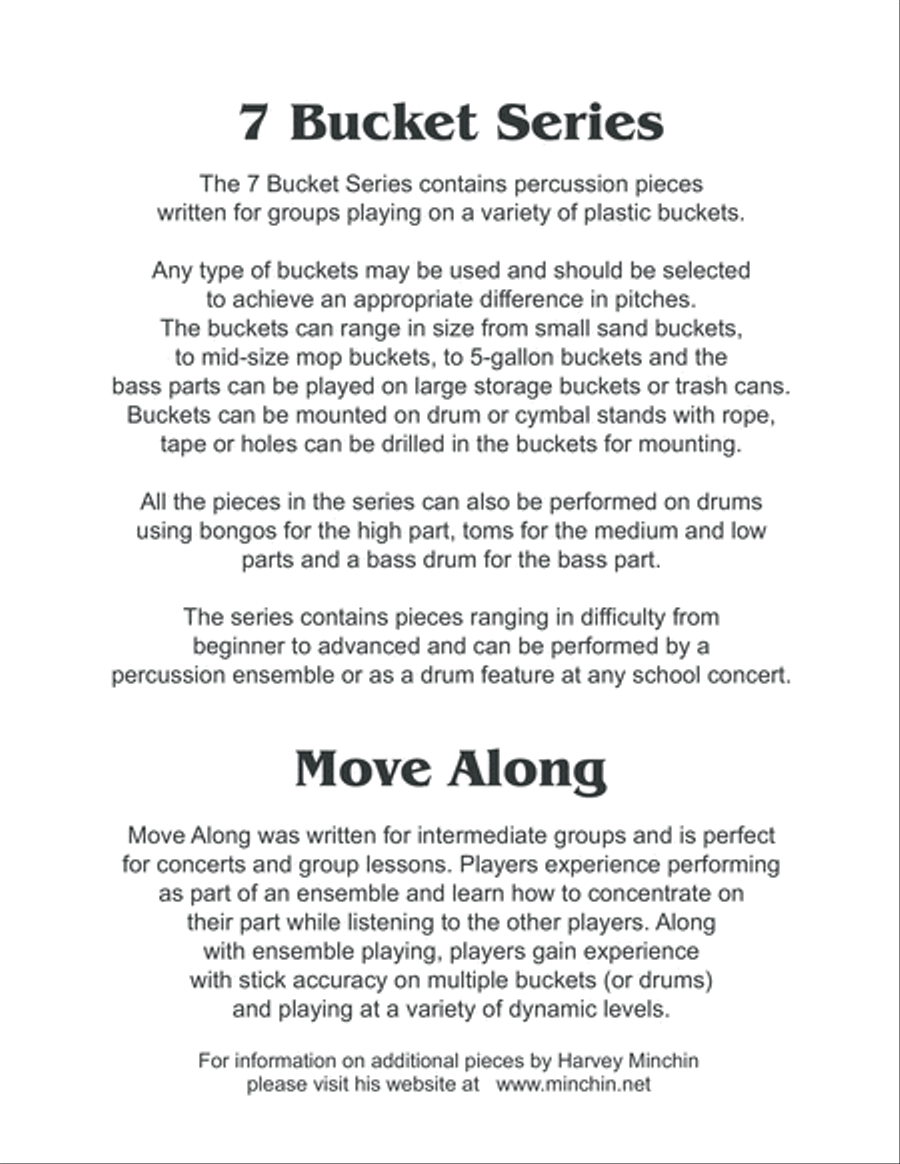 7 Bucket Series - Move Along Percussion Ensemble scores gallery preview page 2