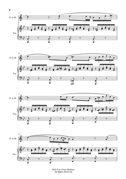 Ave Maria by Schubert - Bb Clarinet and Piano (Full Score and Parts) image number null