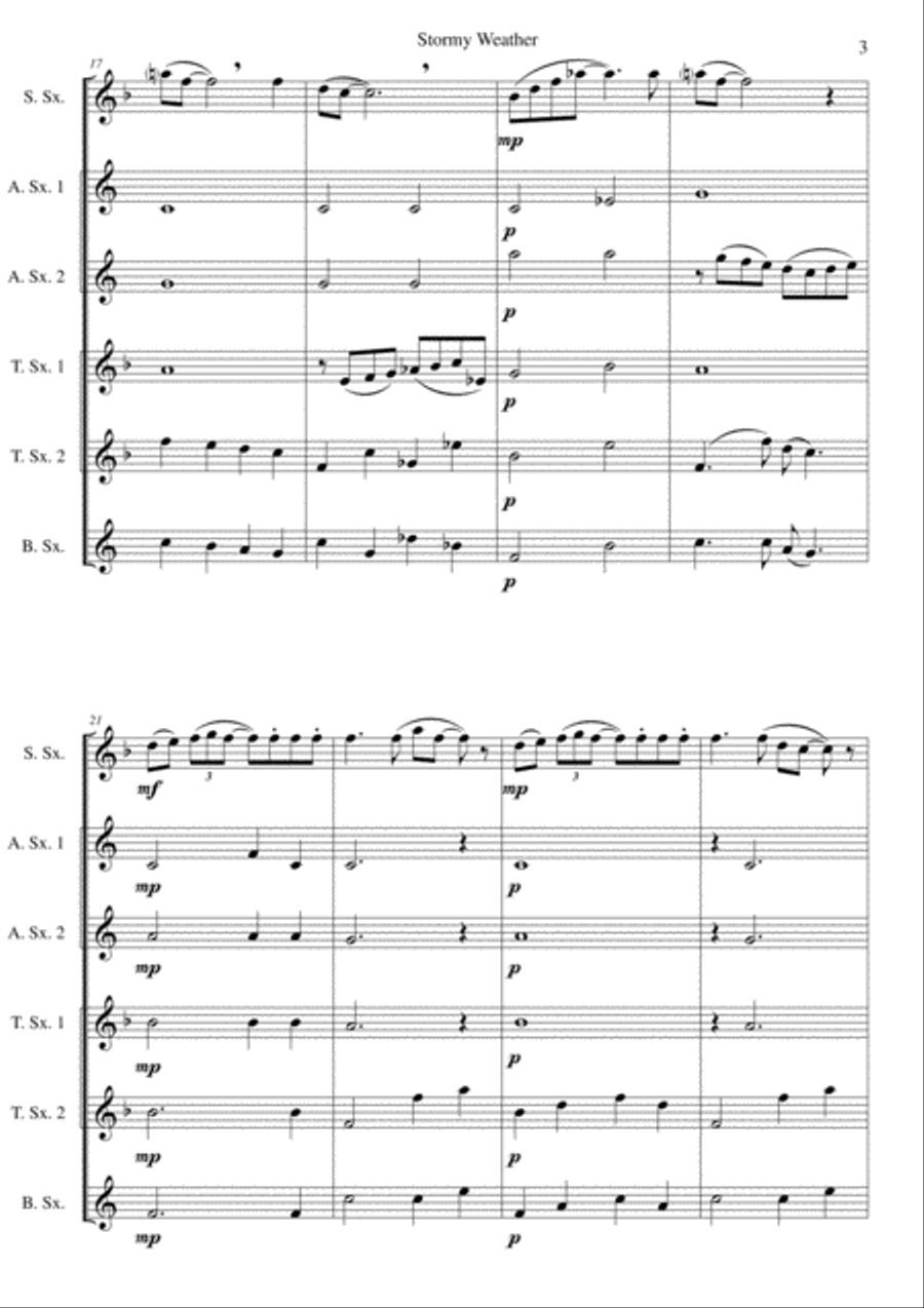 Stormy Weather Woodwind Ensemble scores gallery preview page 3
