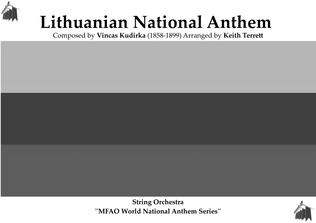 Book cover for Lithuanian National Anthem for String Orchestra (MFAO World National Anthem Series)