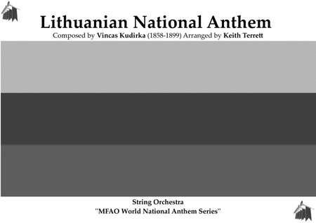 Lithuanian National Anthem for String Orchestra (MFAO World National Anthem Series) image number null