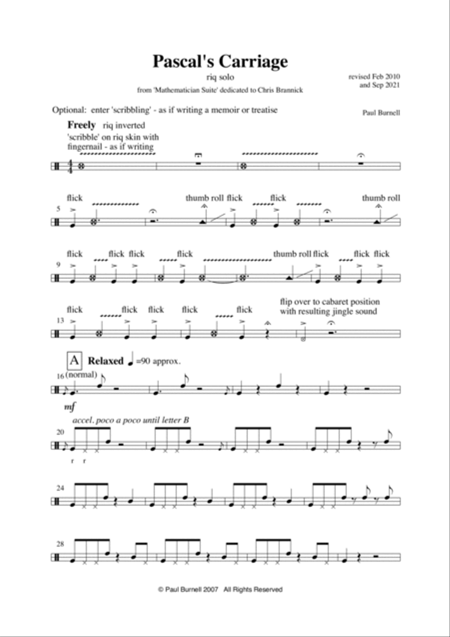 Pascal's Carriage Percussion scores gallery preview page 4
