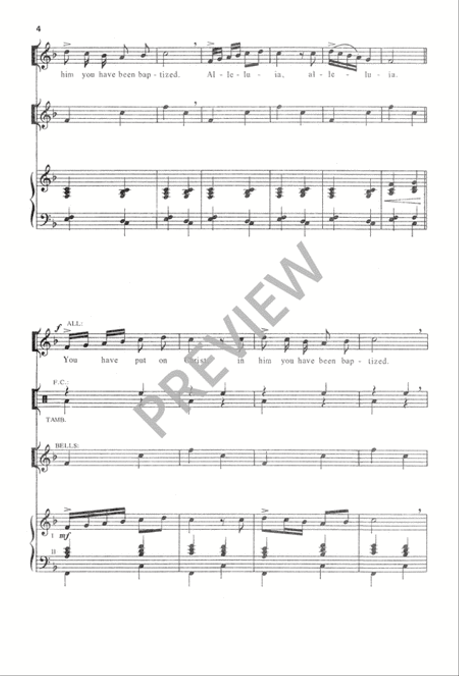 You Have Put On Christ Unison Choir scores gallery preview page 5