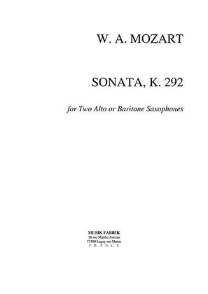 Book cover for Sonate K. 292