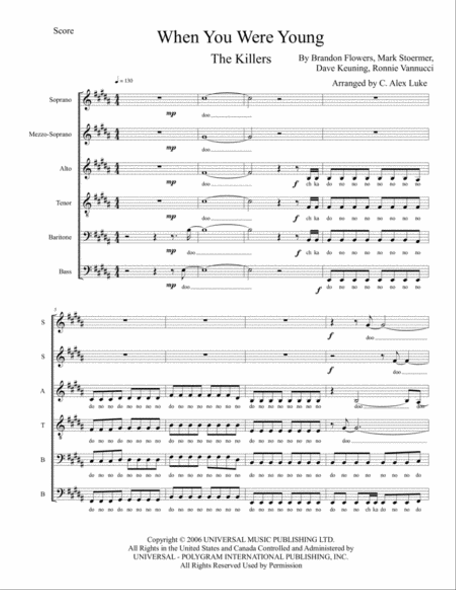 When You Were Young Divisi scores gallery preview page 1