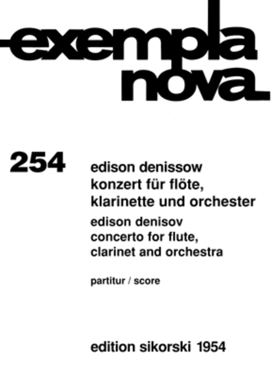 Konzert For Fl, Cl, And Orch Score Only