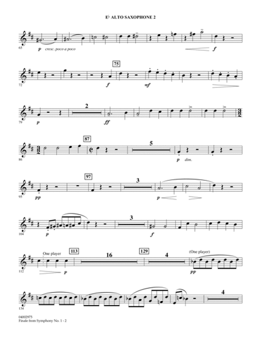 Finale from Symphony No. 1 - Eb Alto Saxophone 2