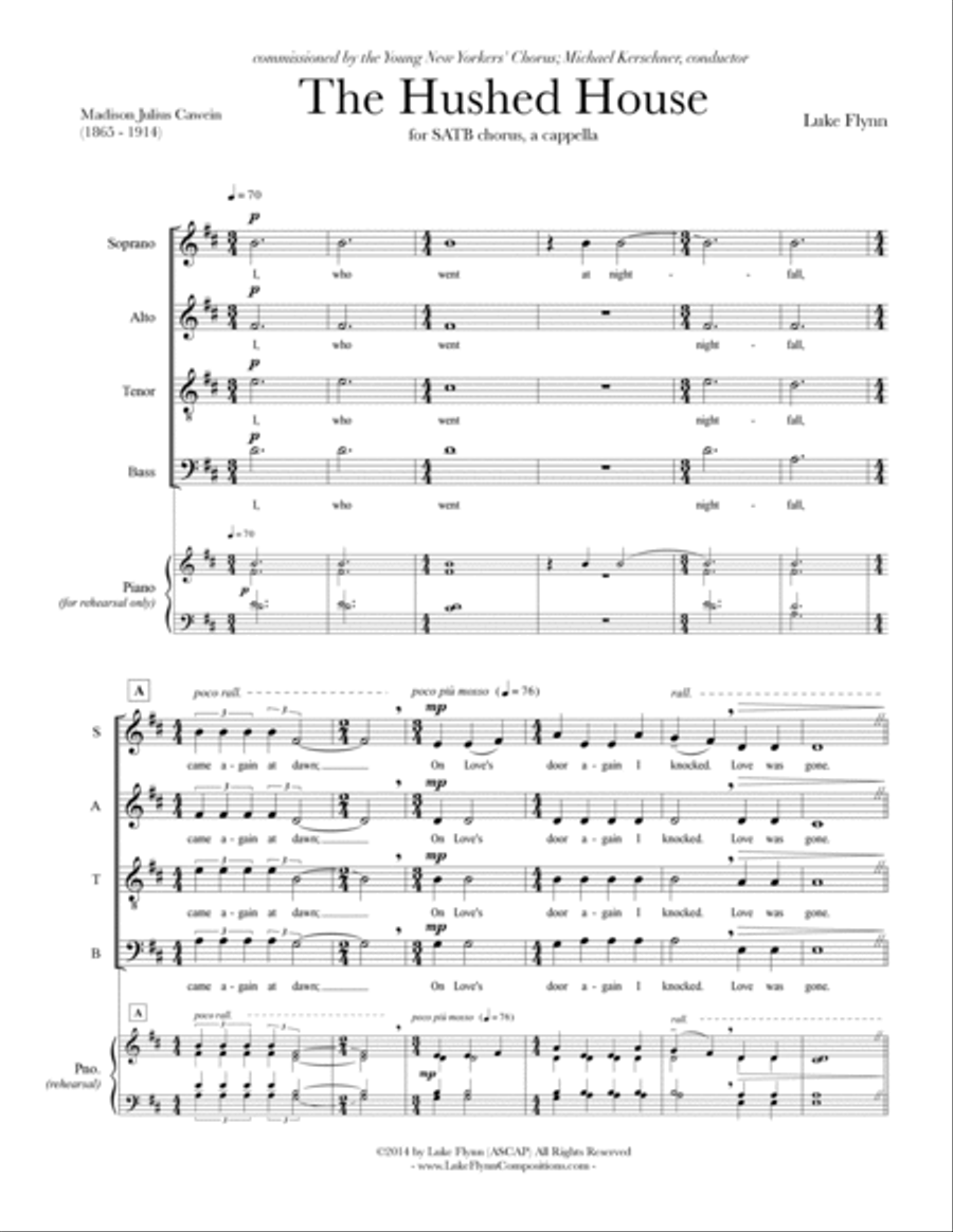 The Hushed House 4-Part scores gallery preview page 3