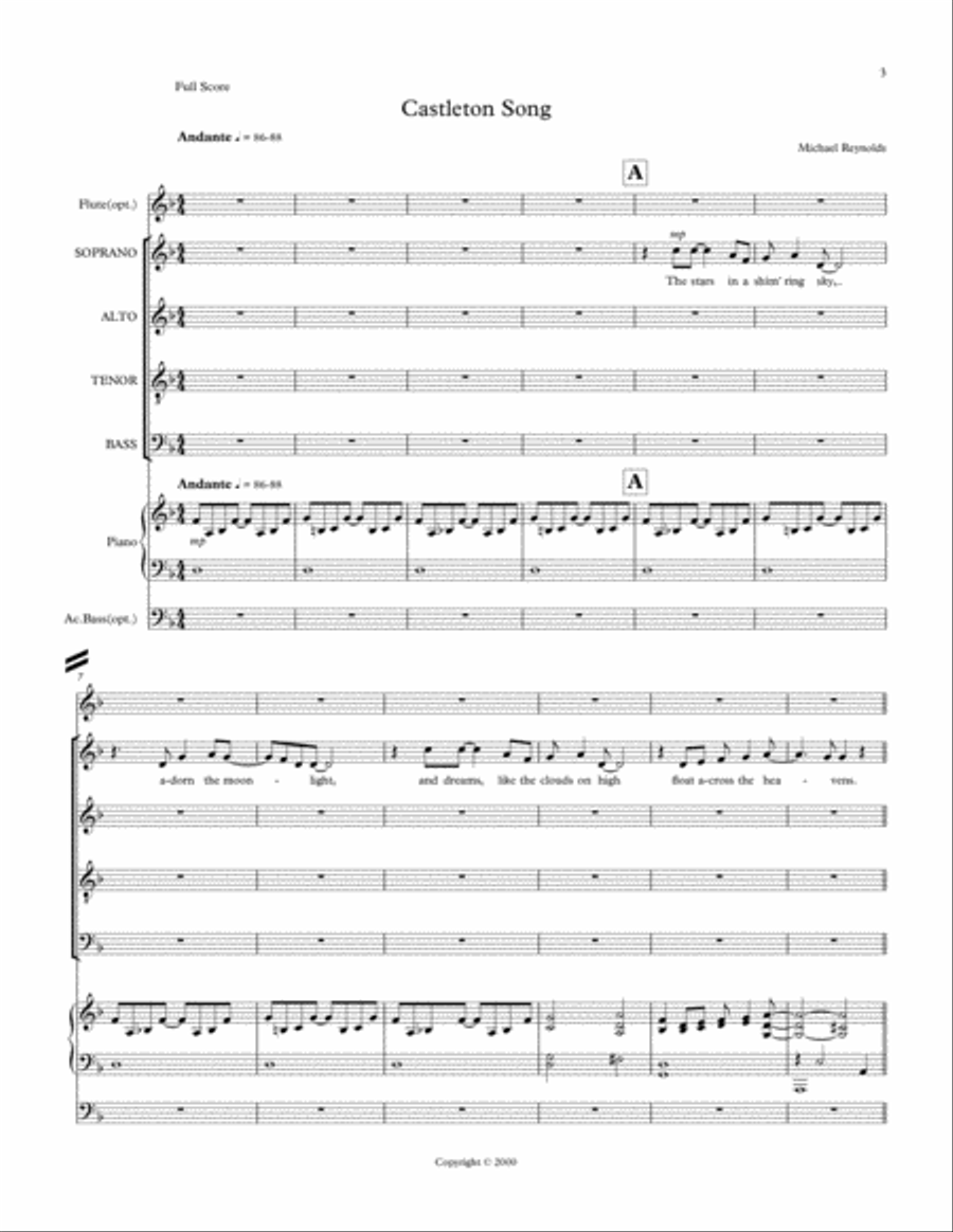 Castleton Song Castleton Song 4-Part scores gallery preview page 3