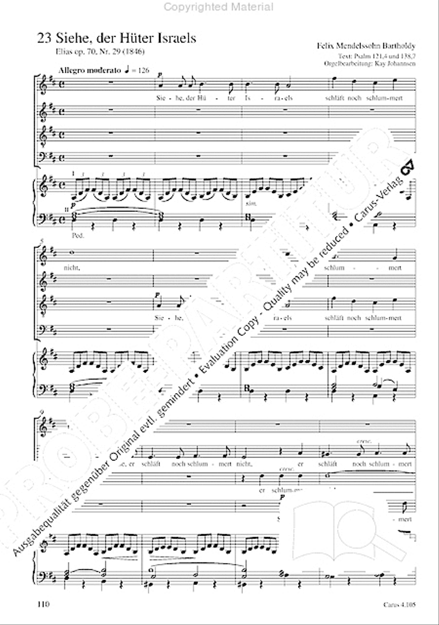 Choral collection Mendelssohn - editionchor Choir scores gallery preview page 111