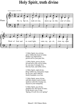 Holy Spirit, truth divine. A new tune to a wonderful old hymn.