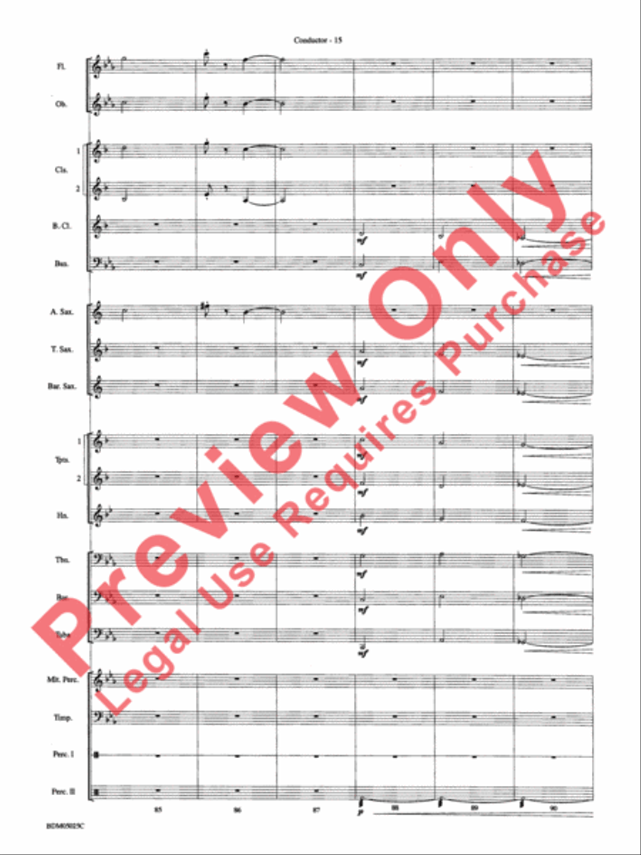 Fanfare for a New Age Concert Band scores gallery preview page 18