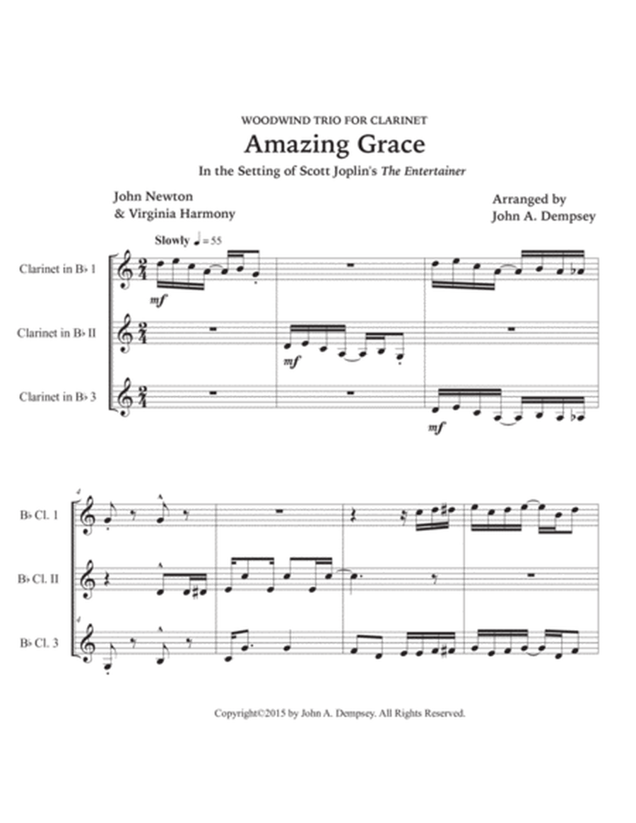 Amazing Grace / The Entertainer (Clarinet Trio) image number null