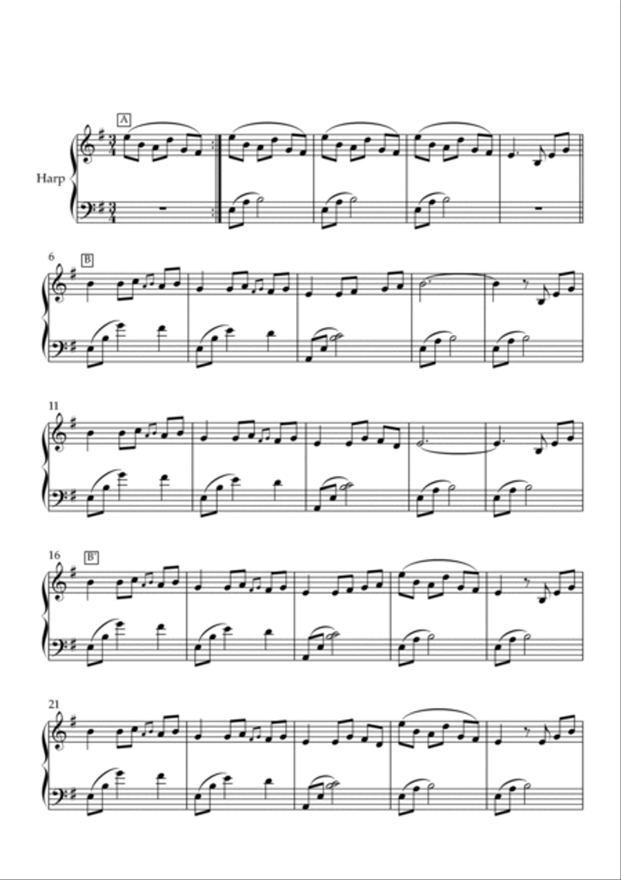 Fields Of Fortune Harp scores gallery preview page 2