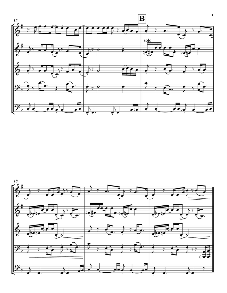 Sweet Home Alabama Sweet Home Alabama Brass Ensemble scores gallery preview page 3
