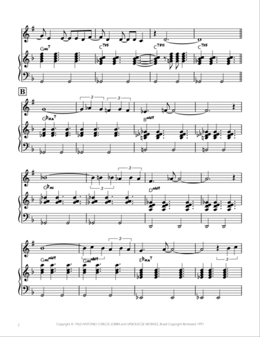 The Girl From Ipanema (garôta De Ipanema) B-Flat Trumpet scores gallery preview page 2