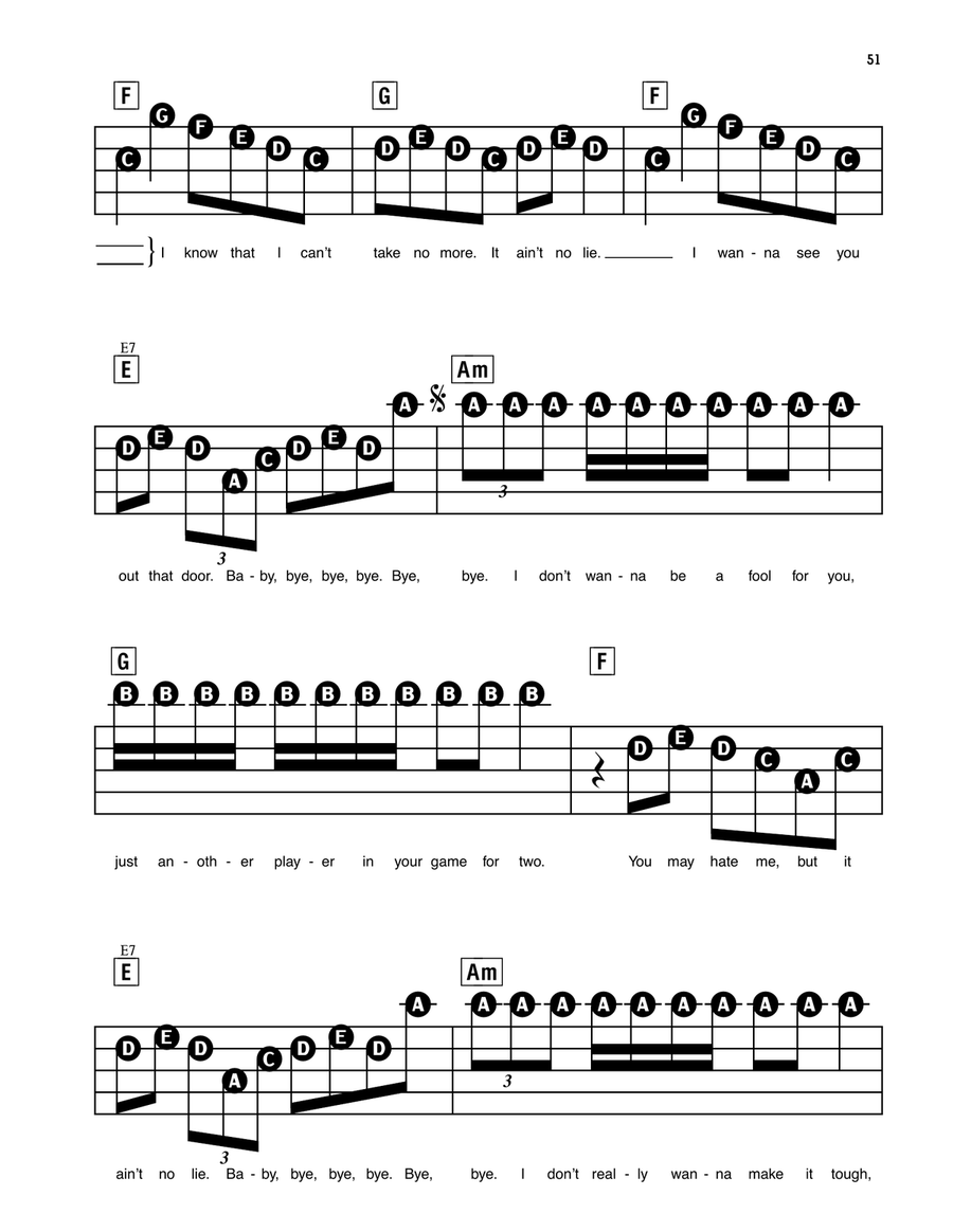 Bye Bye Bye Electronic Keyboard scores gallery preview page 2