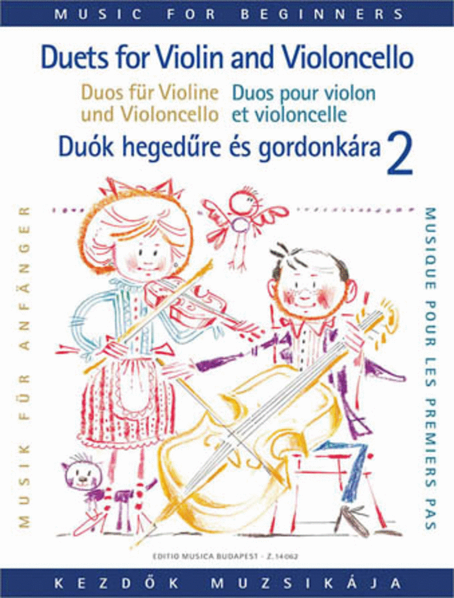 Duets for Violin and Violoncello for Beginners – Volume 2 String Duet scores gallery preview page 1