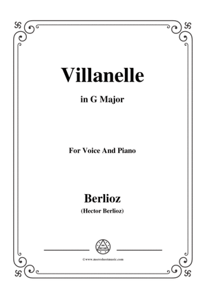 Berlioz-Villanelle in G Major,for voice and piano