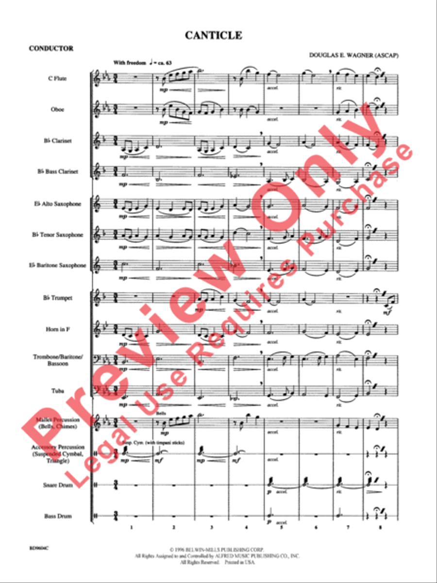 Canticle Concert Band scores gallery preview page 4