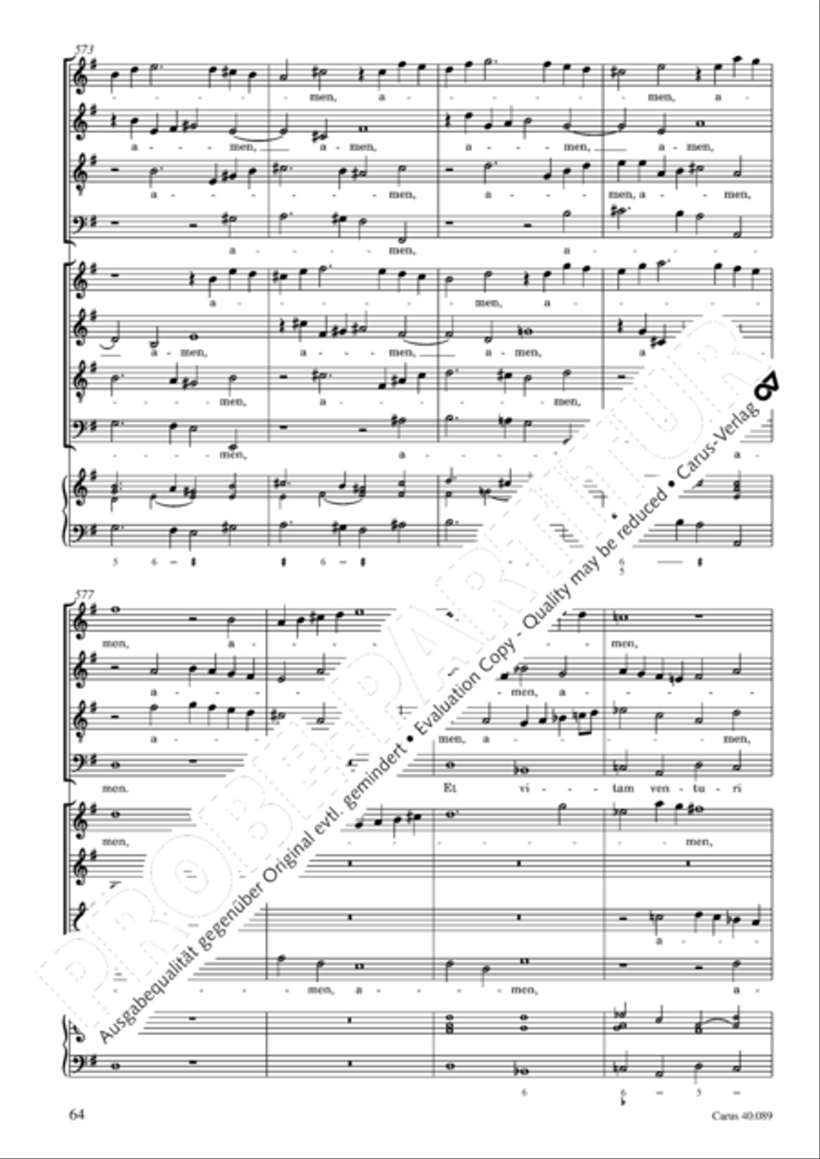 Credo a 8 voci 4-Part scores gallery preview page 65