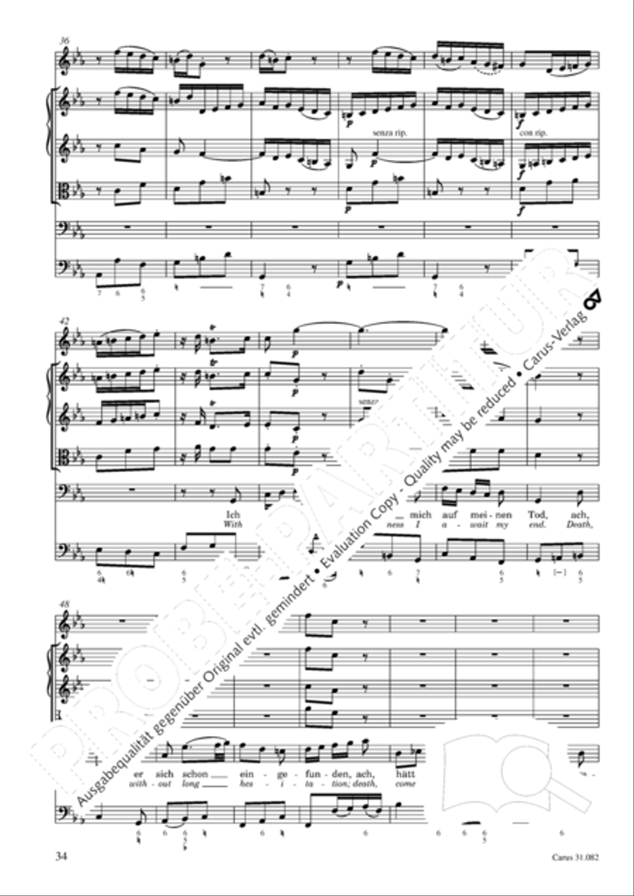 I have enough (Ich habe genung) Mezzo-Soprano Voice scores gallery preview page 35