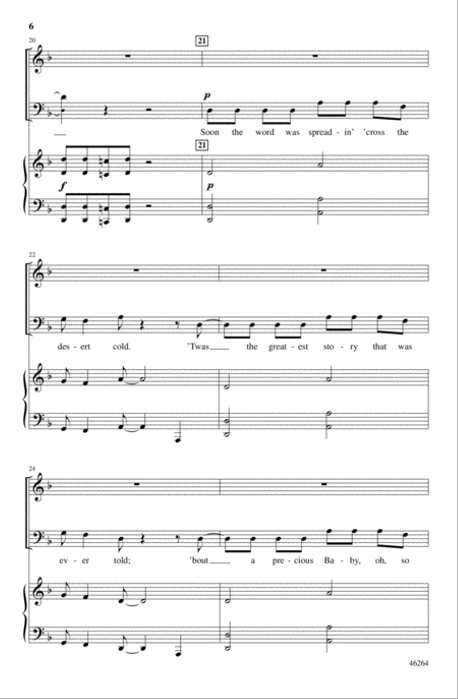 Calypso Cradle Carol 4-Part scores gallery preview page 6