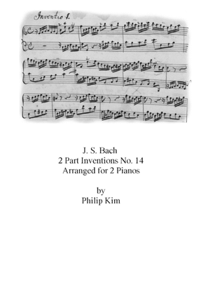 Bach 2 Part Inventions No. 14 for 2 pianos