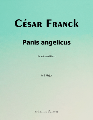 Book cover for Panis angelicus, by Franck, in B Major