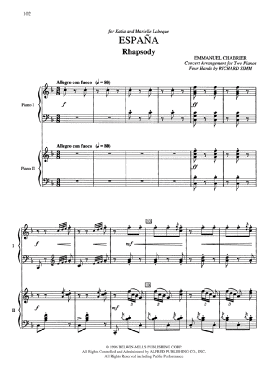 5 Classical Favorites Arranged for Two Pianos, Four Hands Small Ensemble scores gallery preview page 13