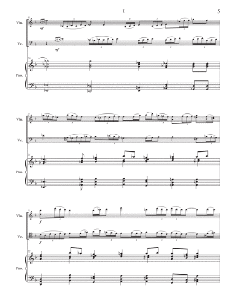 Piano Trio No. 1 in D Minor Piano Trio scores gallery preview page 6