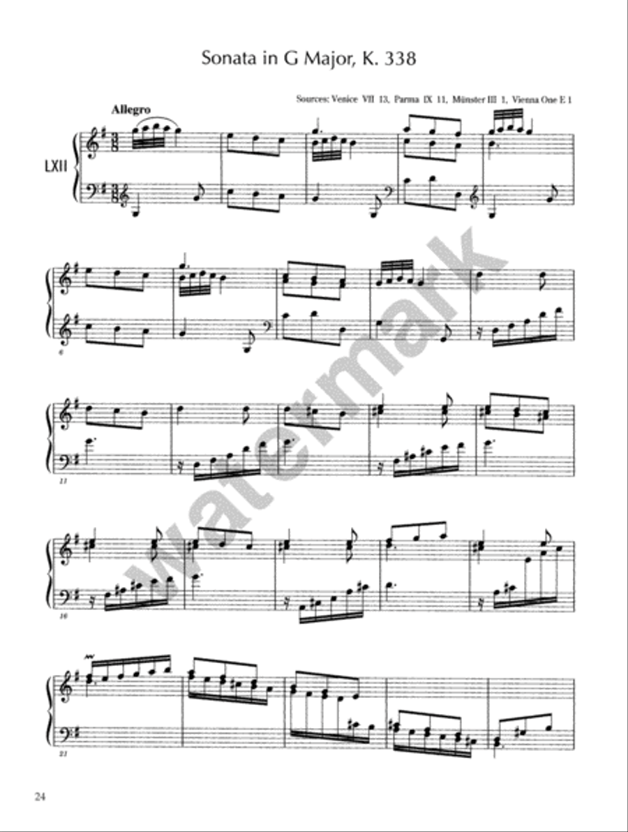 Domenico Scarlatti -- Ninety Sonatas in Three Volumes, Volume III Piano Solo scores gallery preview page 7