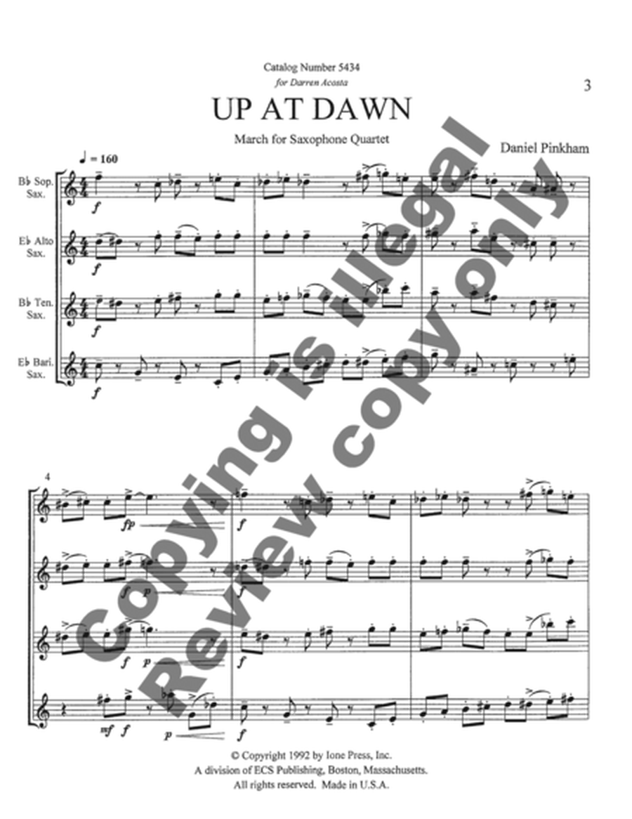 Up At Dawn (Score & Parts)