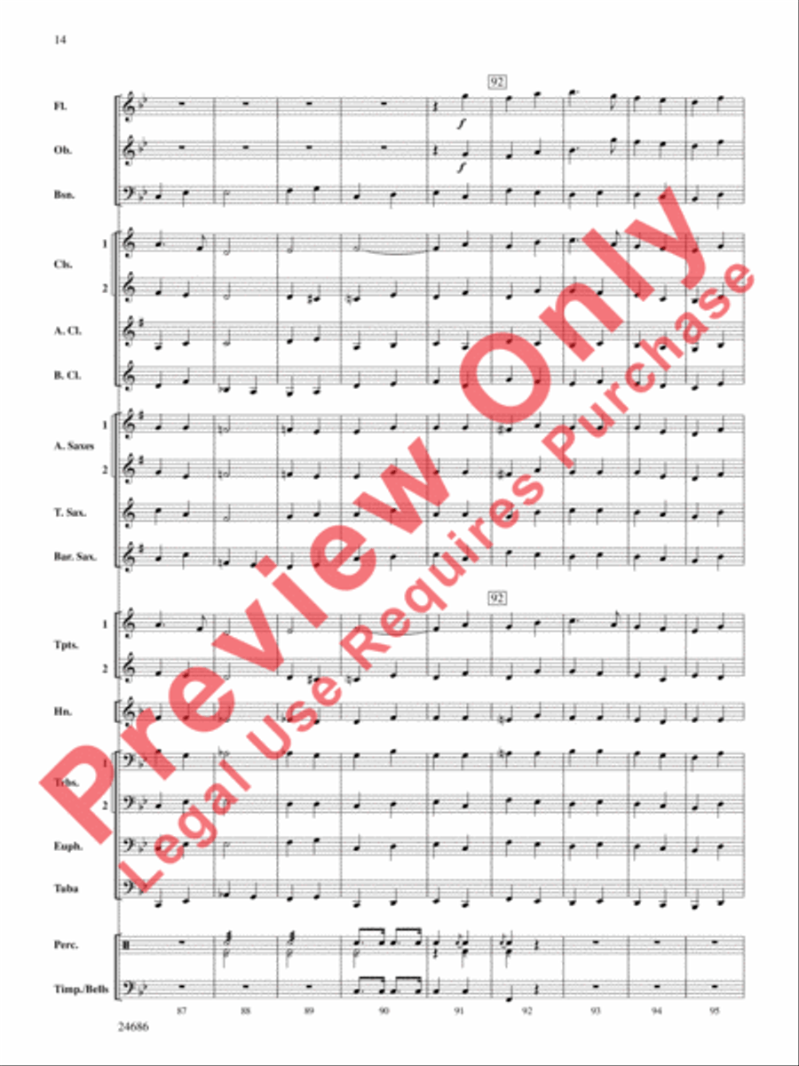 Air and Variations Concert Band scores gallery preview page 15