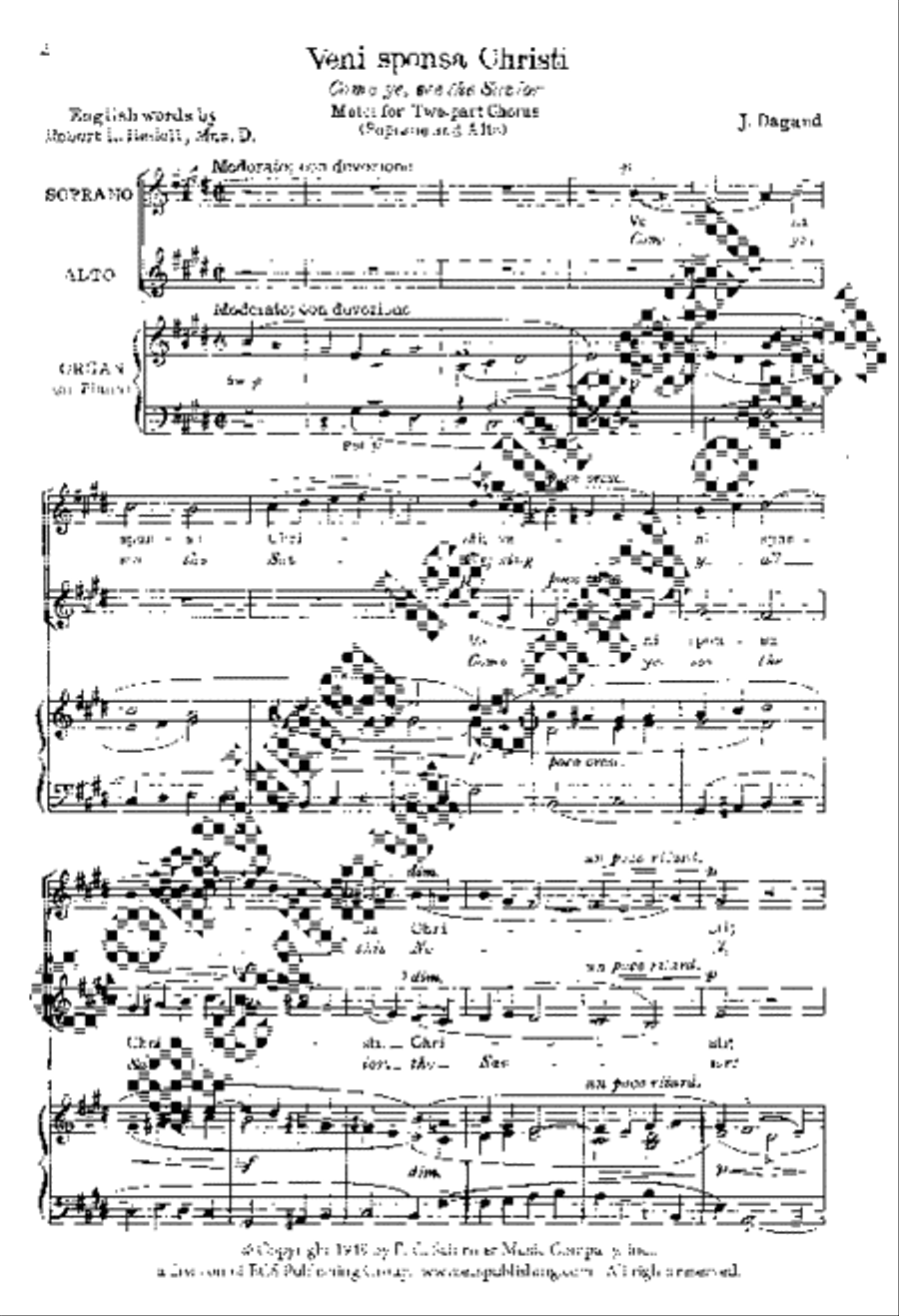 Veni sponsa Christi (Come ye, see the Savior) SA scores gallery preview page 2