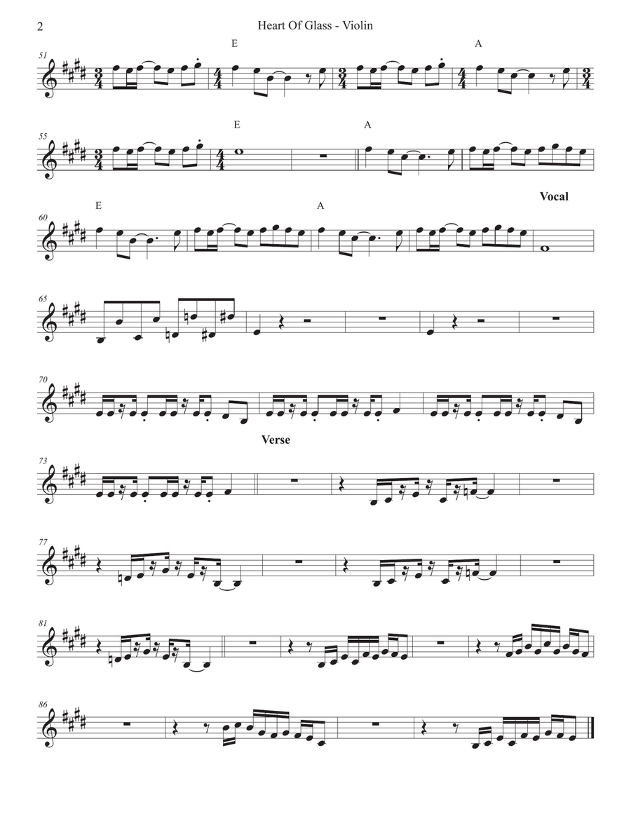 Heart Of Glass Small Ensemble scores gallery preview page 3