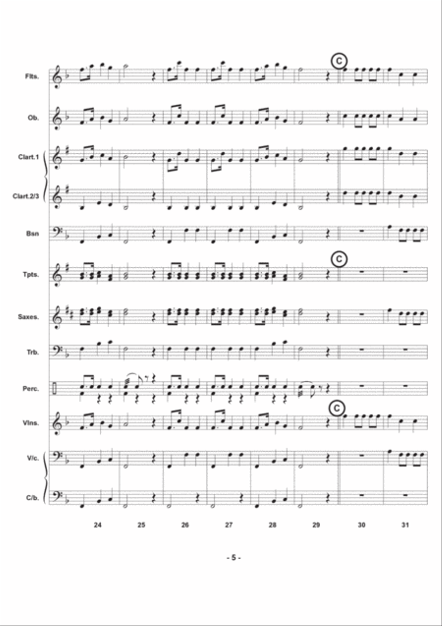 The Hunt from Autumn (The Four Seasons ) Chamber Music scores gallery preview page 5