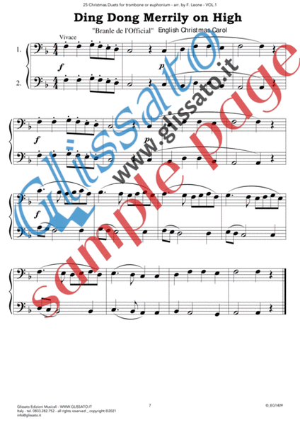 25 Christmas Duets for Trombone or Euphonium - VOL.1 image number null