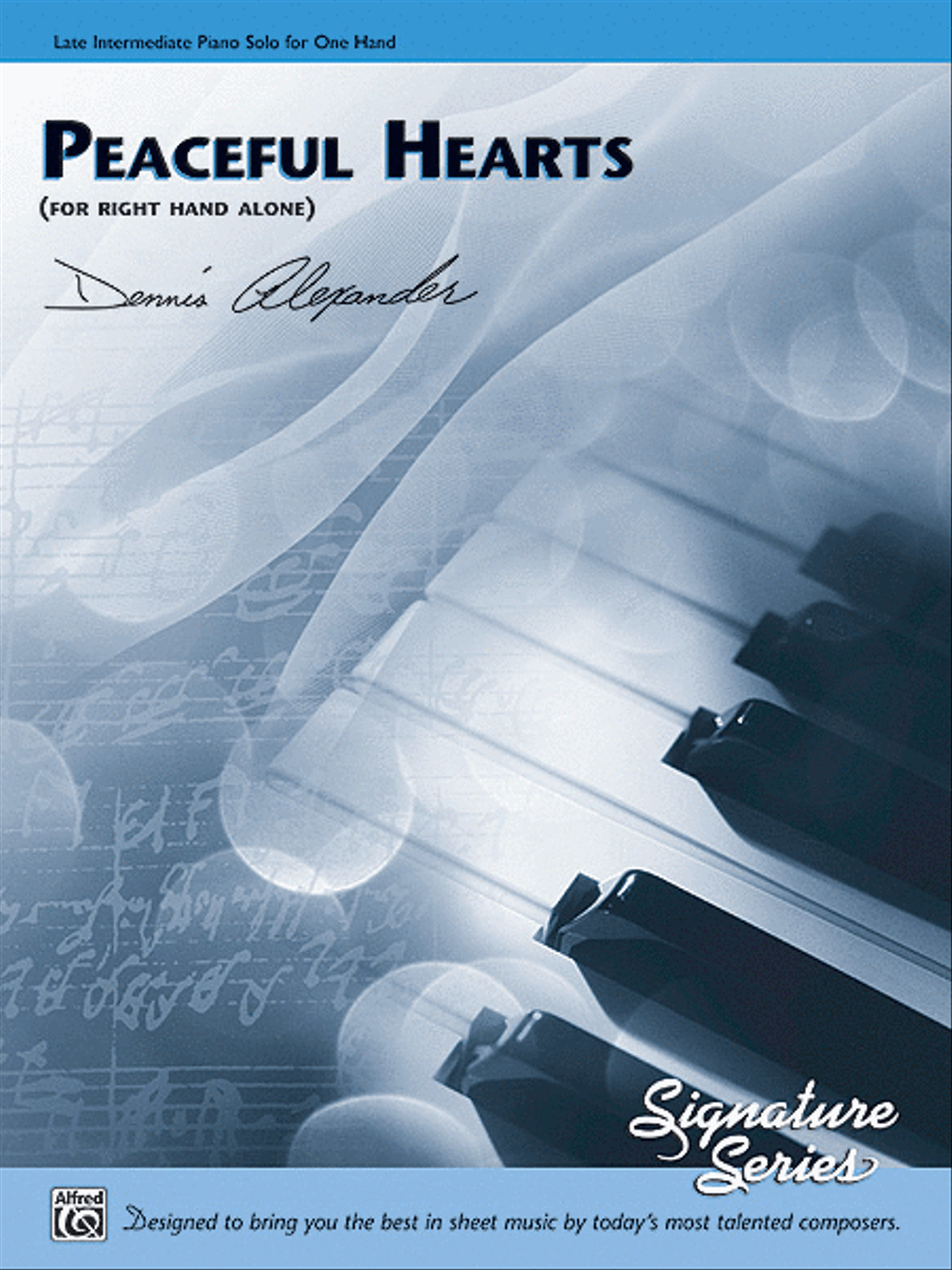 Peaceful Hearts (for right hand alone) Piano Solo scores gallery preview page 1