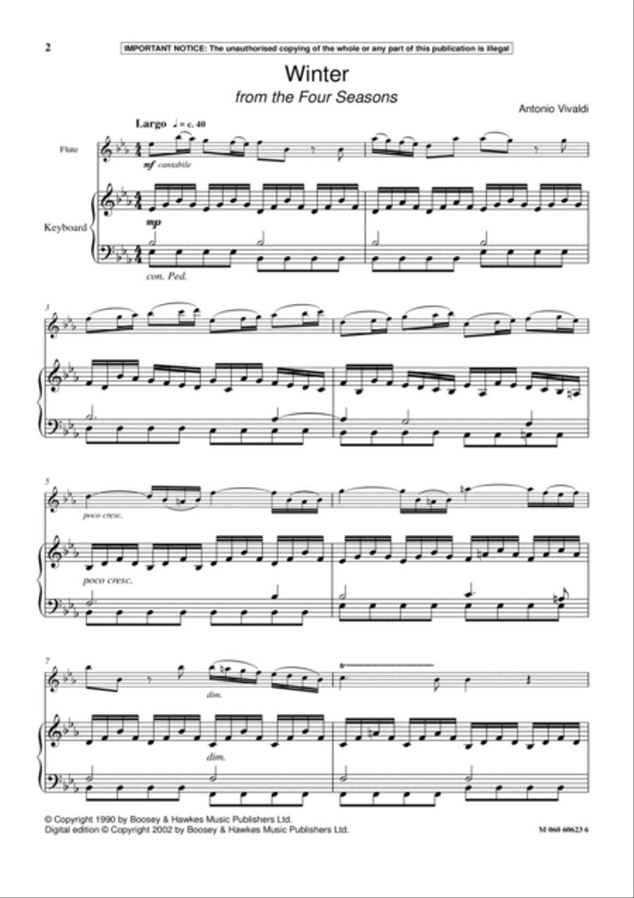 Winter (from The Four Seasons) School and Community scores gallery preview page 2