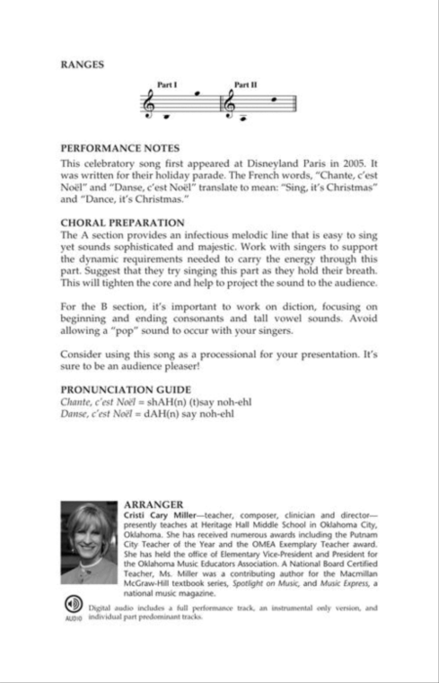 Chante, C'est Noel (from Disneyland Paris Theme Parks) 2-Part scores gallery preview page 3