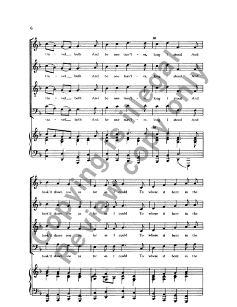 The Road Not Taken - SATB - From "Frostiana" image number null