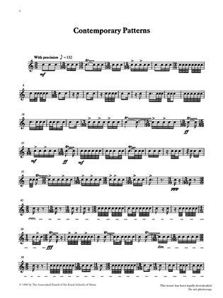 Contemporary Patterns from Graded Music for Snare Drum, Book IV
