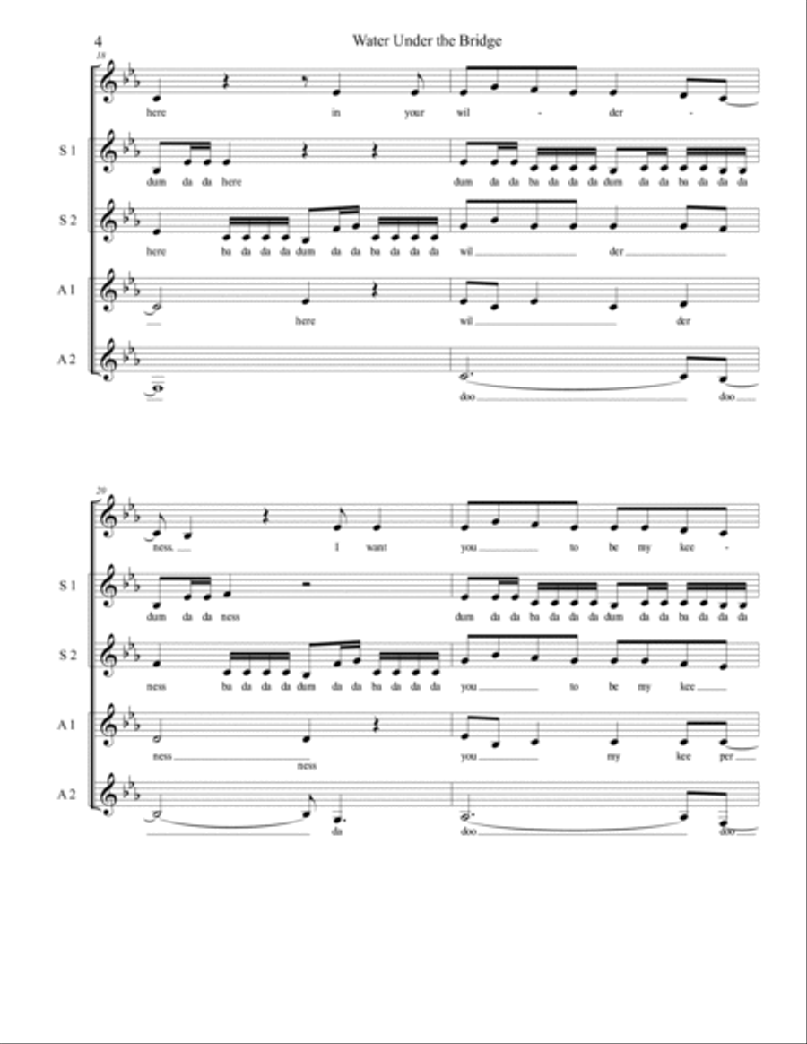 Water Under The Bridge SSA scores gallery preview page 4