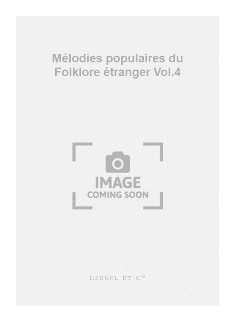 Mélodies populaires du Folklore étranger Vol.4 Unison Choir scores gallery preview page 1